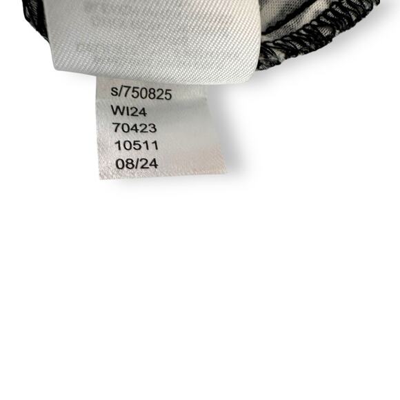 Ann Taylor LOFT NWT Women Bow Flounce Cuff Mini Dress L Black White Bell Sleeve - Picture 12 of 14